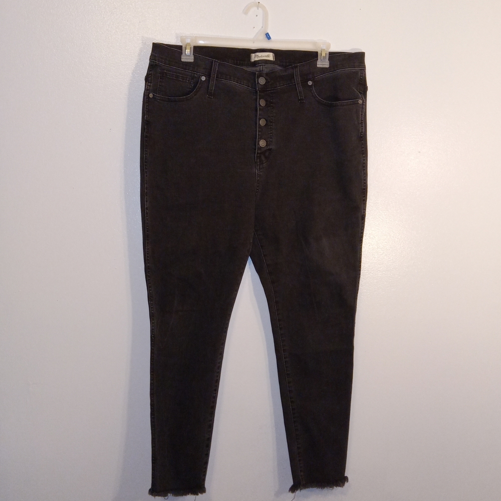 Madewell High Rise Black Button-Fly Jeans